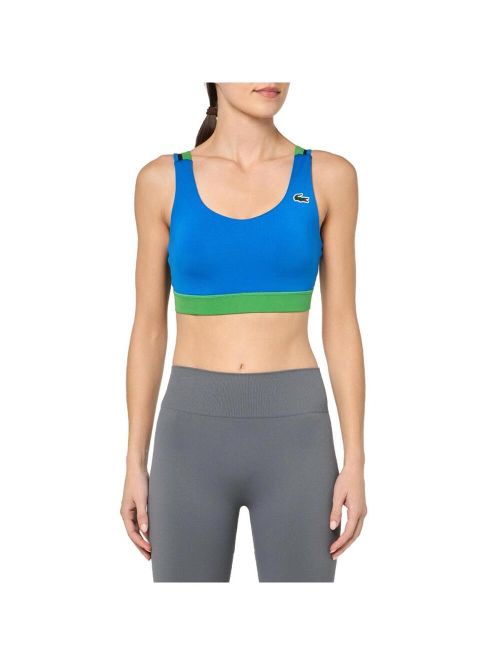 Lacoste Womens Active Sports Bra, Kingdom/Black, X-Small